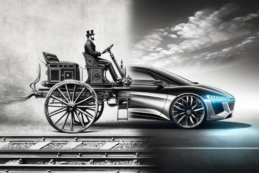 Carros no Tempo: A Transição do Vapor para a Tecnologia Elétrica