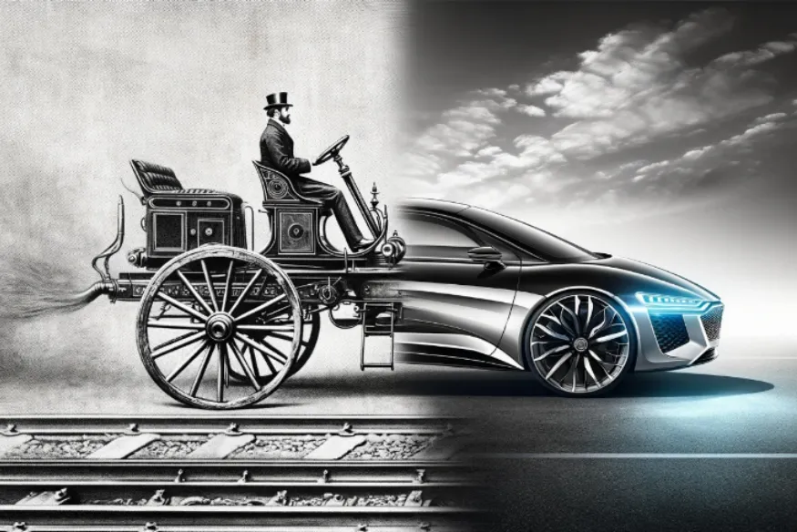 Carros no Tempo: A Transição do Vapor para a Tecnologia Elétrica